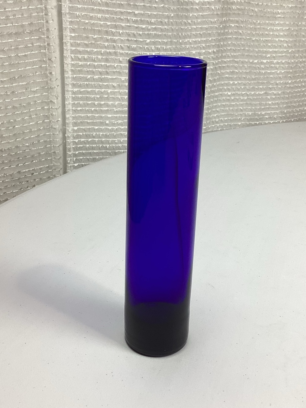 Vintage Cobalt Blue Glas Cylindrical Bud Flower Vase
